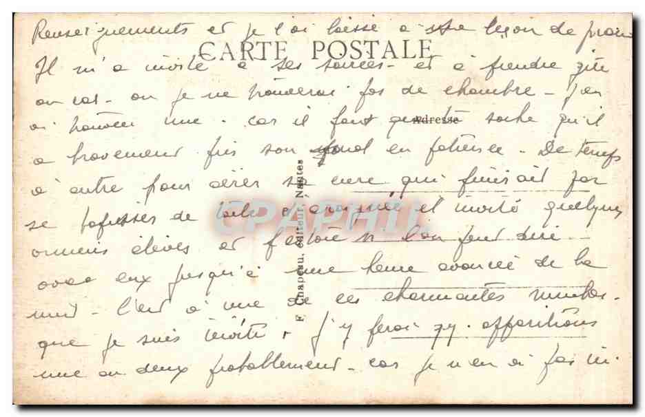 Pornic CPA Vue generale du port — Rückseite