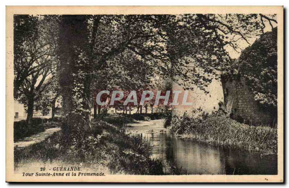 Guerande CPA Tour Sainte Anne et la promenade