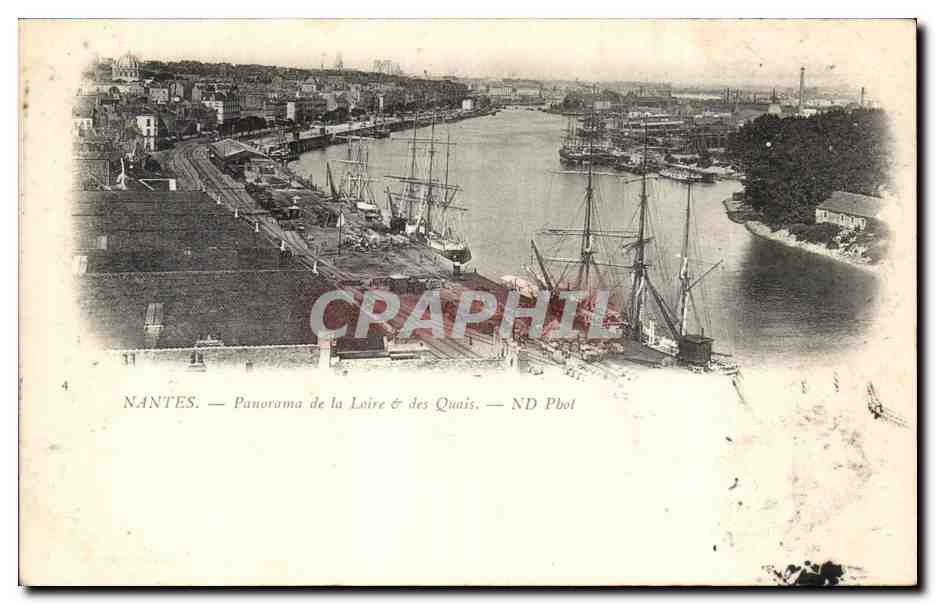 Nantes CPA Panorama de la Loire et les quais