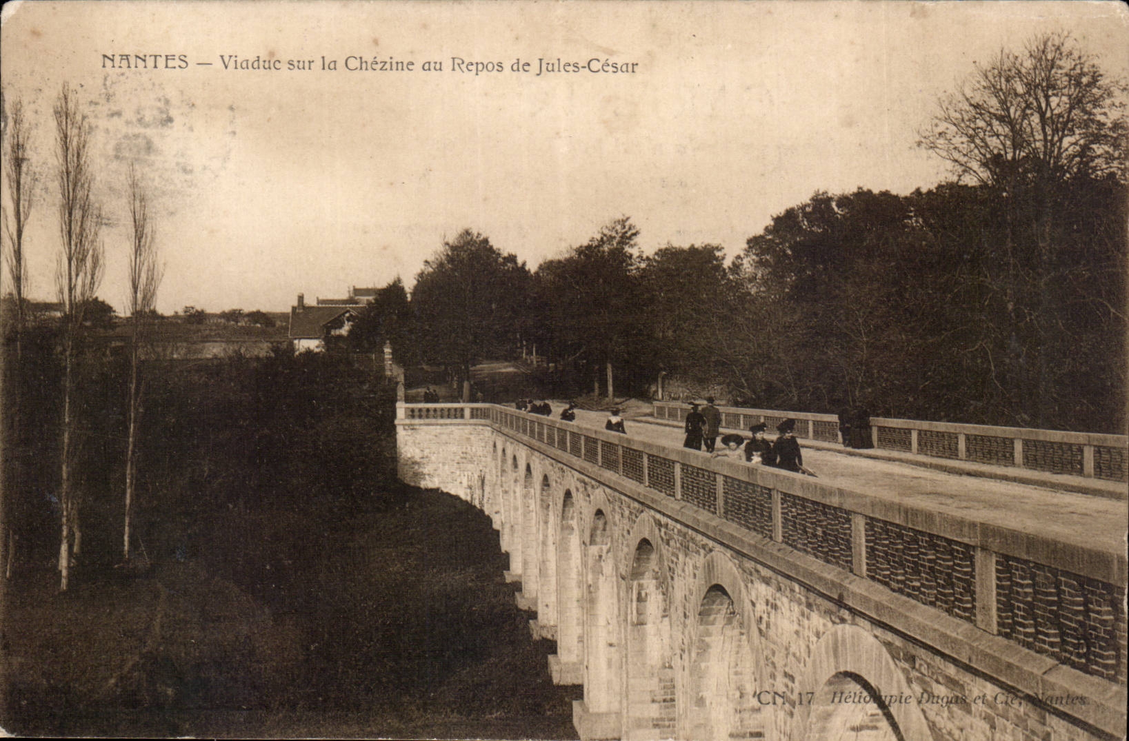 Nantes CPA Viadux sur la Chezine au repos de Jules CEsar