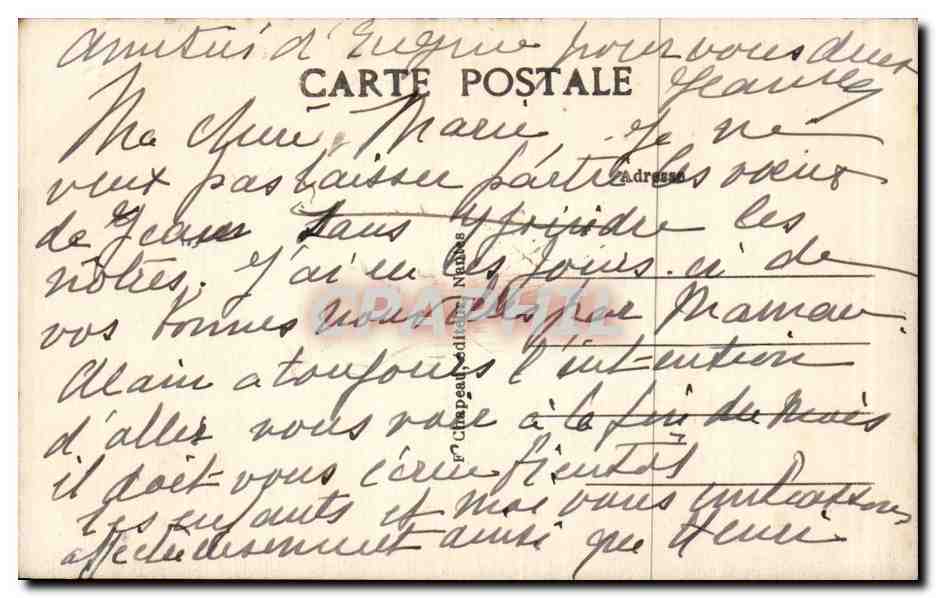 CPA Nantes Le chateau pris du nord — Rückseite