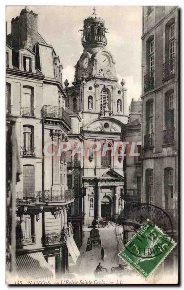 CPA Nantes L'eglise Sainte CRoix