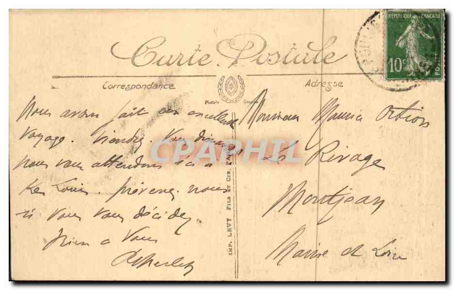 CPA Le Pouliguen La grande cote — Rückseite