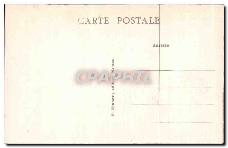 CPA Guerande Place de la Bastille et collegiale Saint Aubin vers 1840 — Rückseite