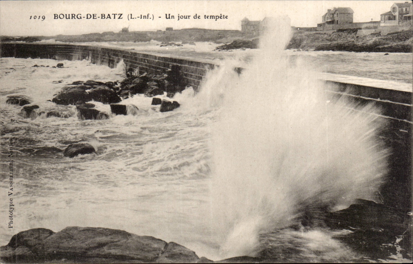 CPA Bourg de Batz Un jour de tempete