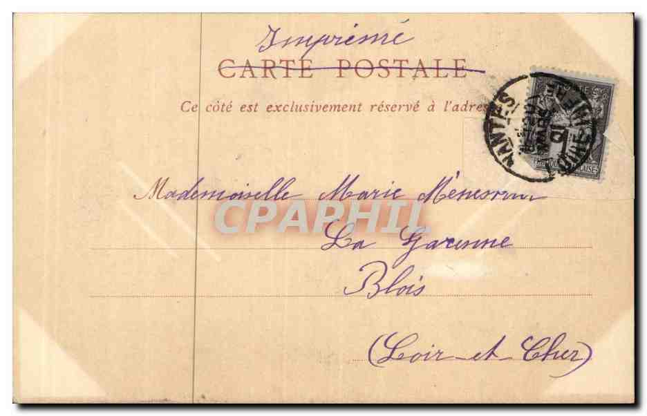 CPA Nantes Le chateau — Rückseite
