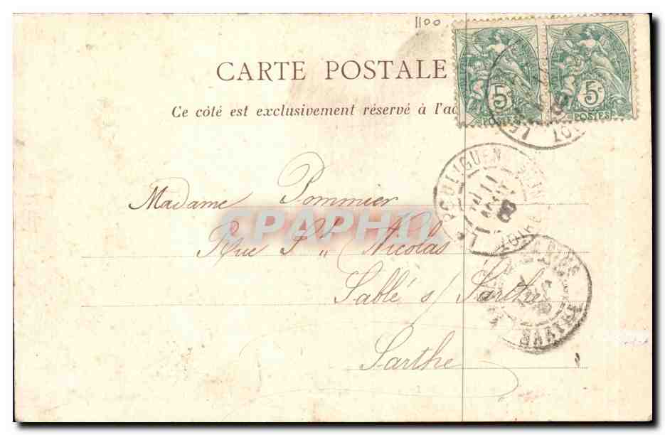 Du Pouliguen au Croisic - Marais salants - CPA  — Rückseite