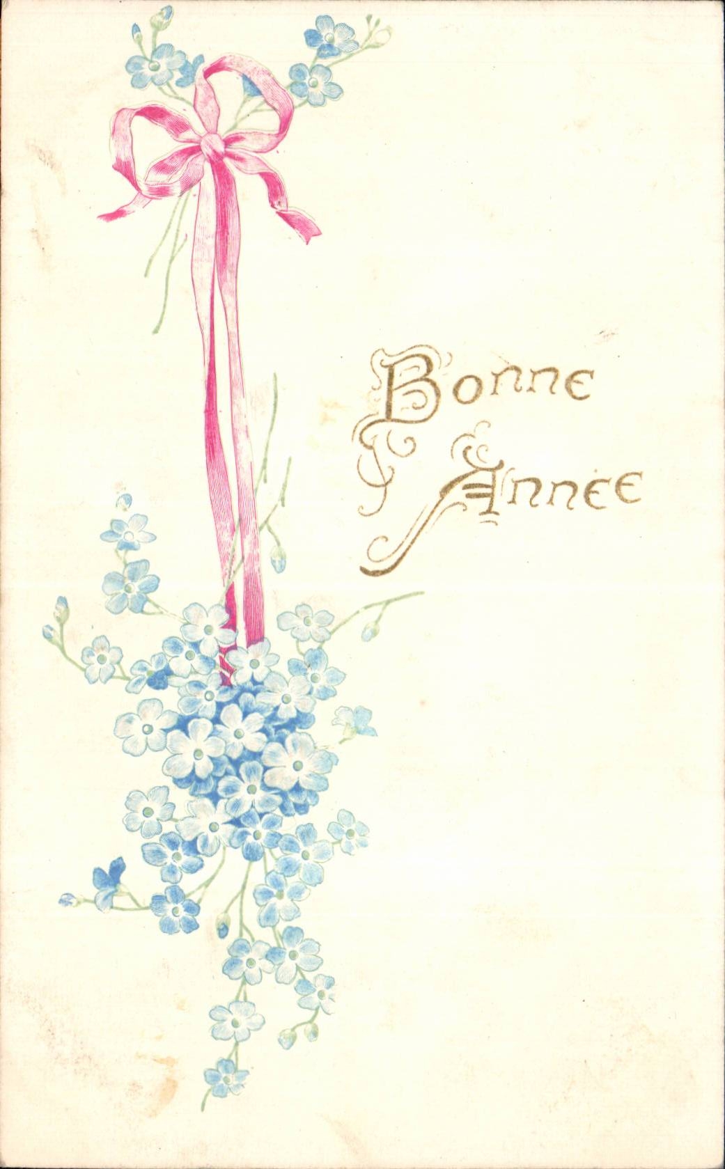 Fetes - Hilday - Bonne Anne - Happy New Year - Fleurs - Flowers - CPA 