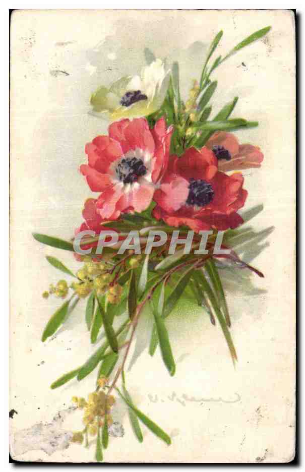Fleurs - Flowers - Spring Bouquet CPA 