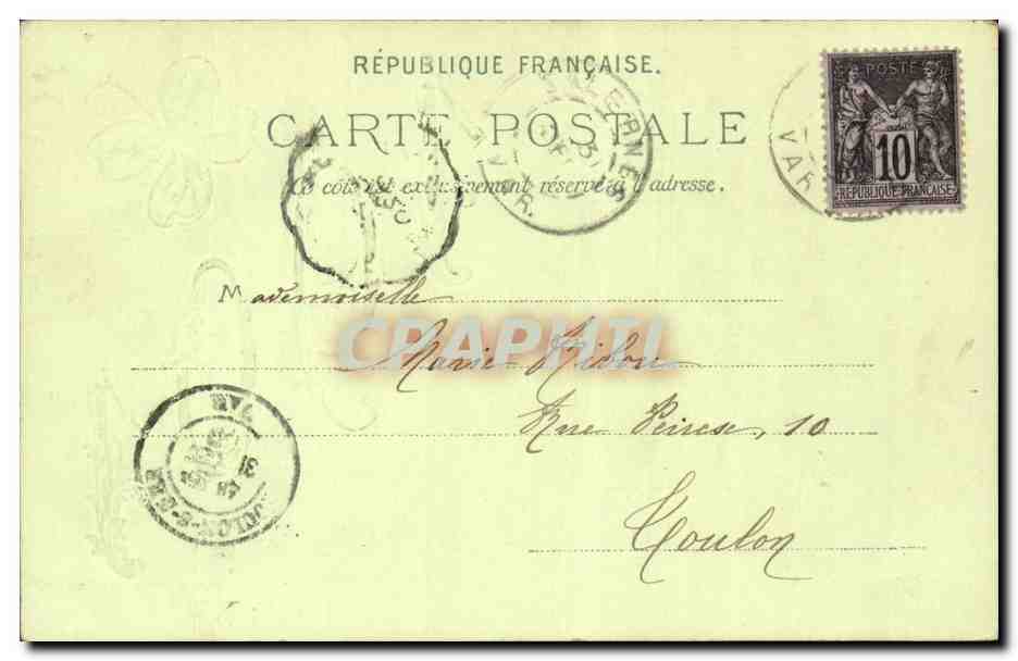 Bonne Année 1901 — Carte postale de Gobelitz à Coulon, datée du 29 décembre 1900 — Reverso
