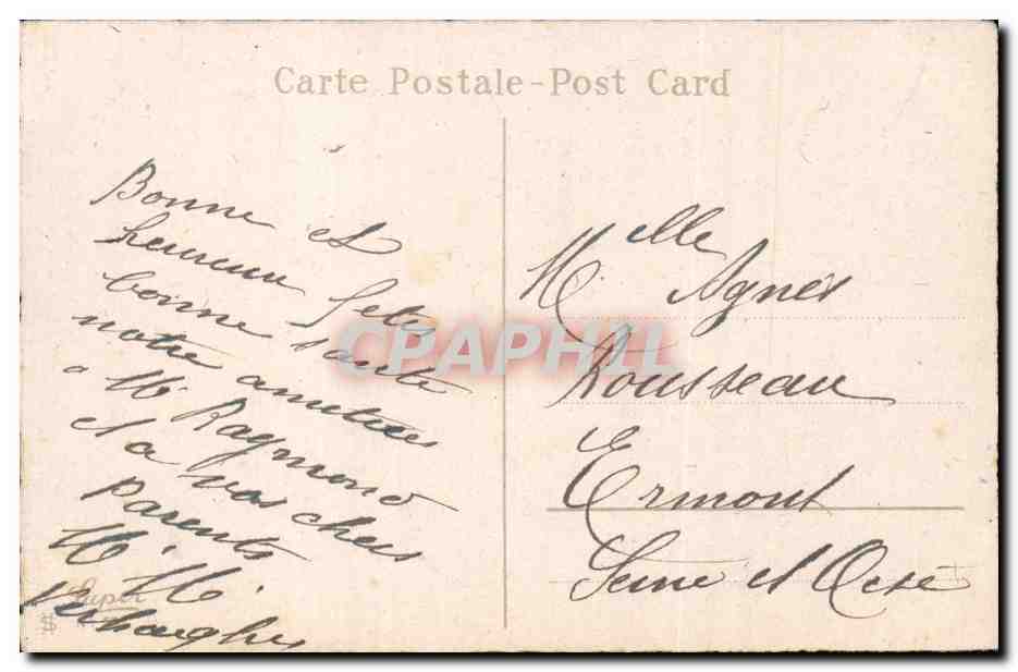 Fleurs - Flowers - Glitter Vintage card - Vive Ste Catherine - CPA  — Rückseite