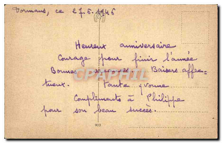 Fleurs - Flowers - Vase of springtime flowers - CPA  — Verso