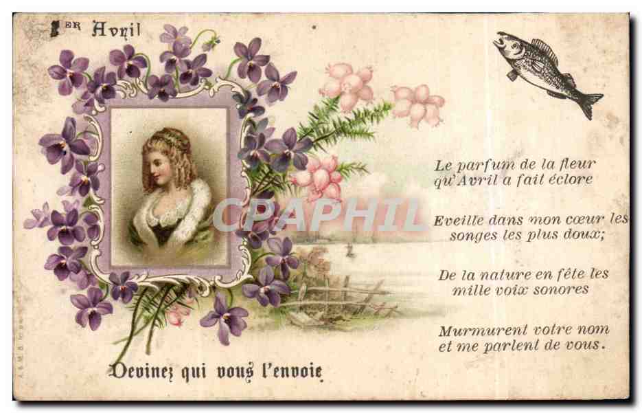 Fetes - Poisson D'Avril - Fish - April Fools - CPA 