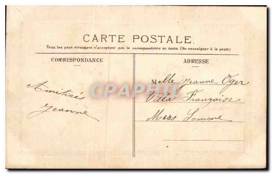 Flowers - Fleurs - Bonne Fete - Heart shaped leaf - CPA  — Verso