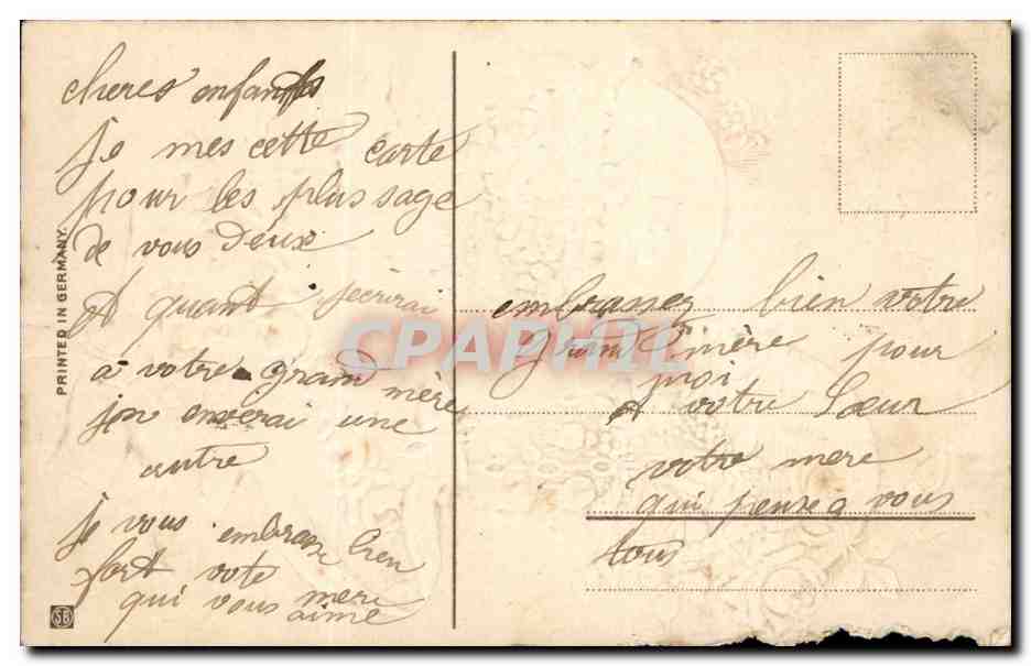 CPA FAntaisie Panier Un bonjour de Pontoise — Verso