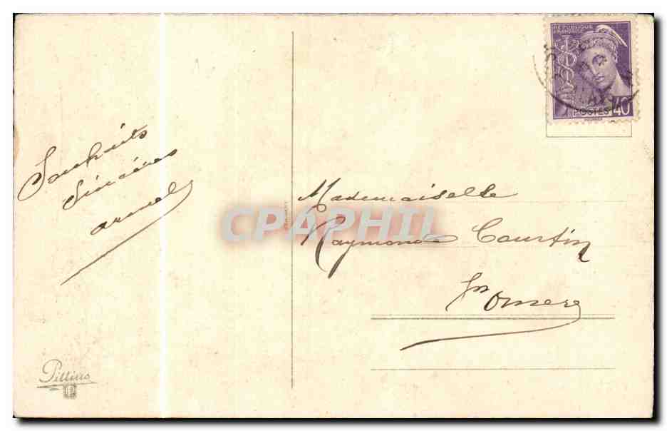 Fleurs - Flowers - Pensee - Pansy - CPA  — Verso
