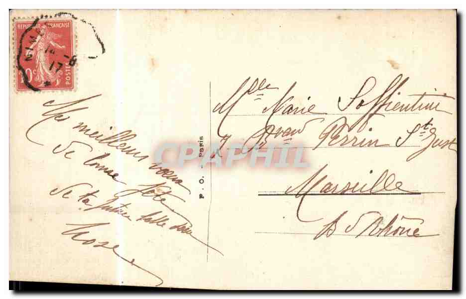 Fleurs - Flowers - Oiseau - Bird - CPA Hirondelle — Verso