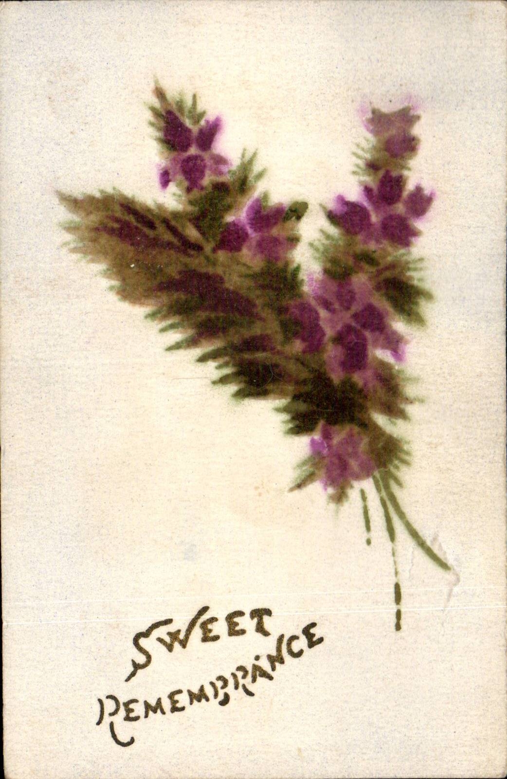 Fleurs - Flowers - Sweet Remembrance - CPA 