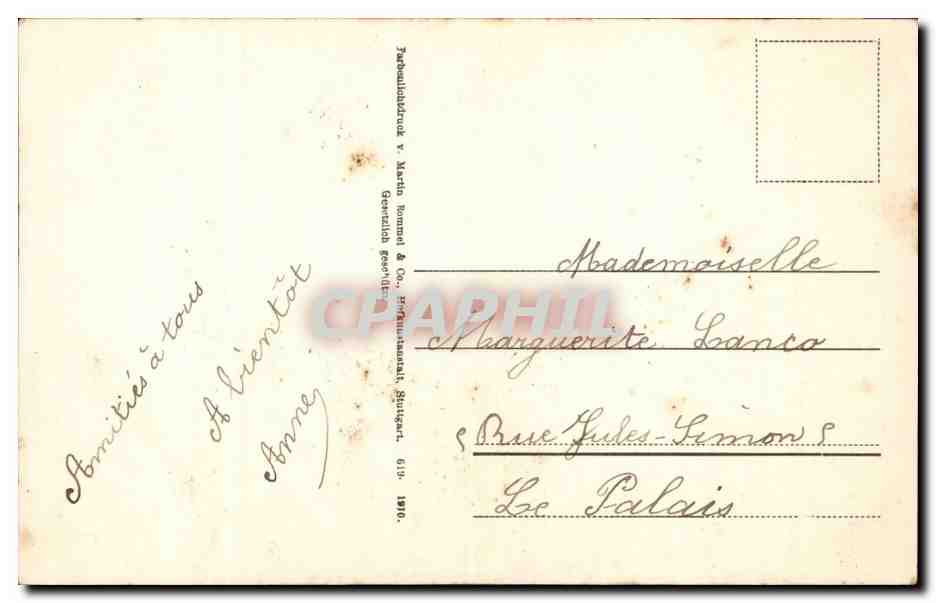 CPA Fantaisie Fleur Bonne fete — Rückseite