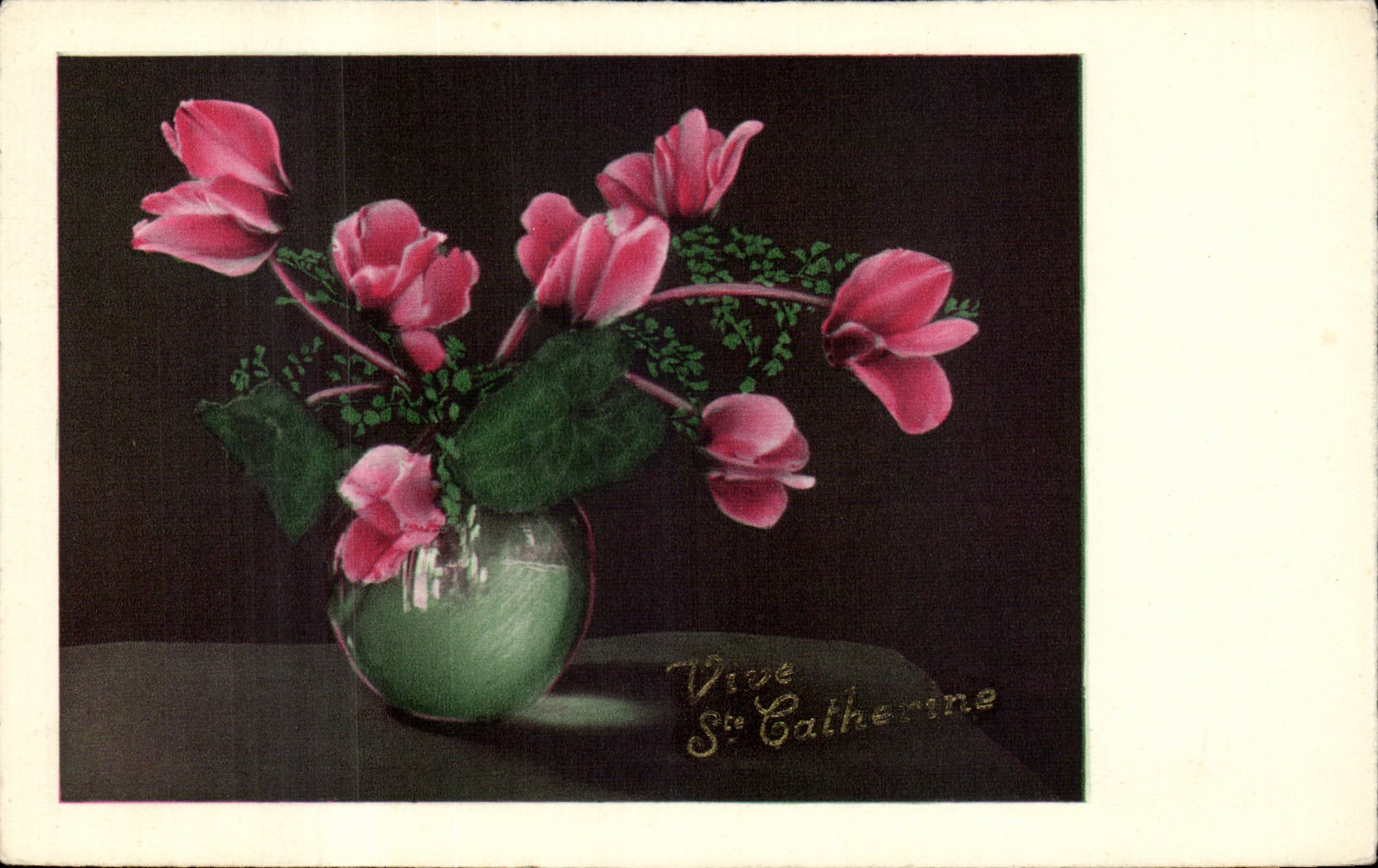 Fleurs - Flowers - Vase of Blooms - Vive Ste Catherine - CPA 