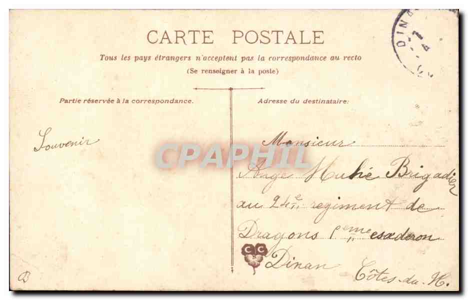 Bouquet de fleurs — 1er Avril — E. GUNOT — Rückseite
