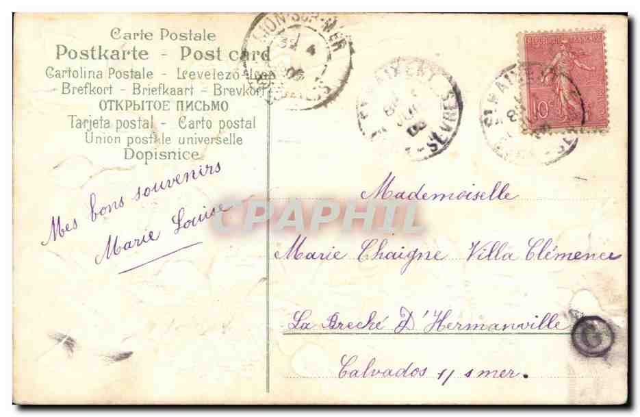Fleurs - Flowers - flower springs - Victorian - CPA  — Rückseite