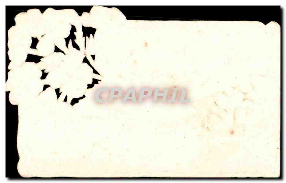 Fleurs - Flowers - Bonne Fete - lace card - Victorian - CPA  — Verso