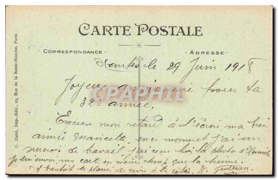 Fleurs - Flowers - Victorian - basket of flowers - CPA  — Rückseite