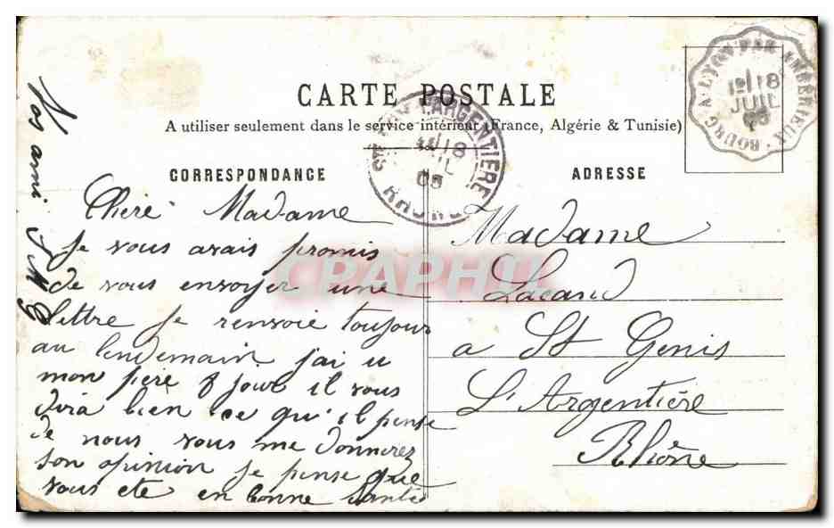 Fleurs - Flowers - Bonne Fete - pretty orange flowers - CPA  — Rückseite