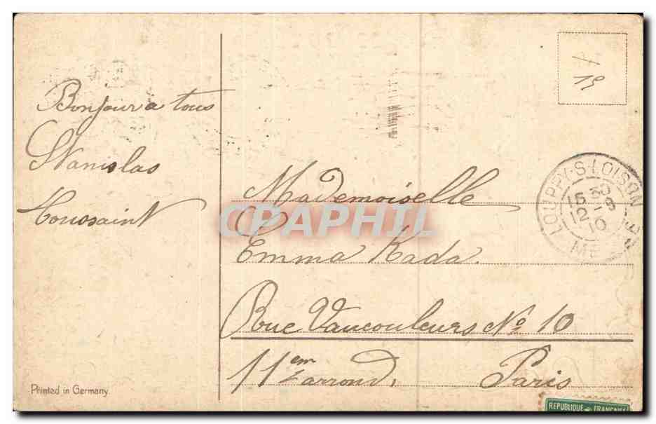 Fleurs - Flowers - victorian - country house - CPA  — Rückseite