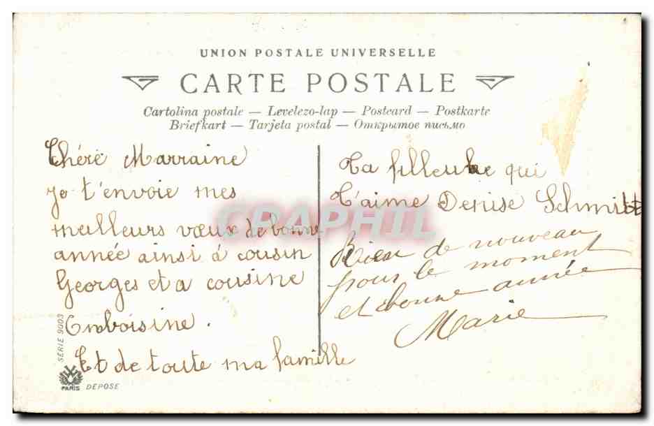 Fleurs - Flowers - flowers with holly - houx - CPA  — Rückseite