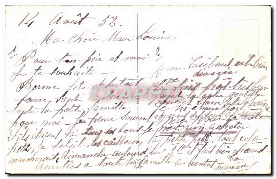 Fleurs - Flowers - flowers with holly - houx - CPA  — Verso