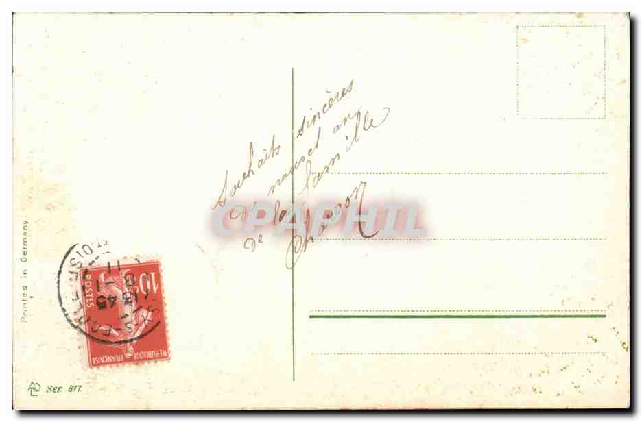 Ancre et lavande — Bonne Année — Éditeur Ser 817 — Verso