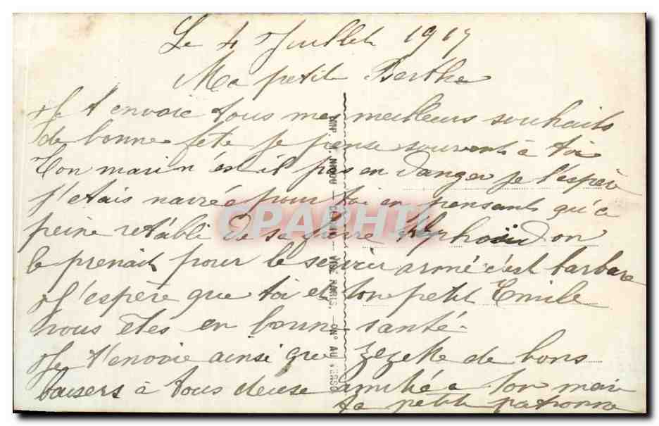 Fleurs - Flowers - Bonne Fete - Roses - CPA  — Rückseite