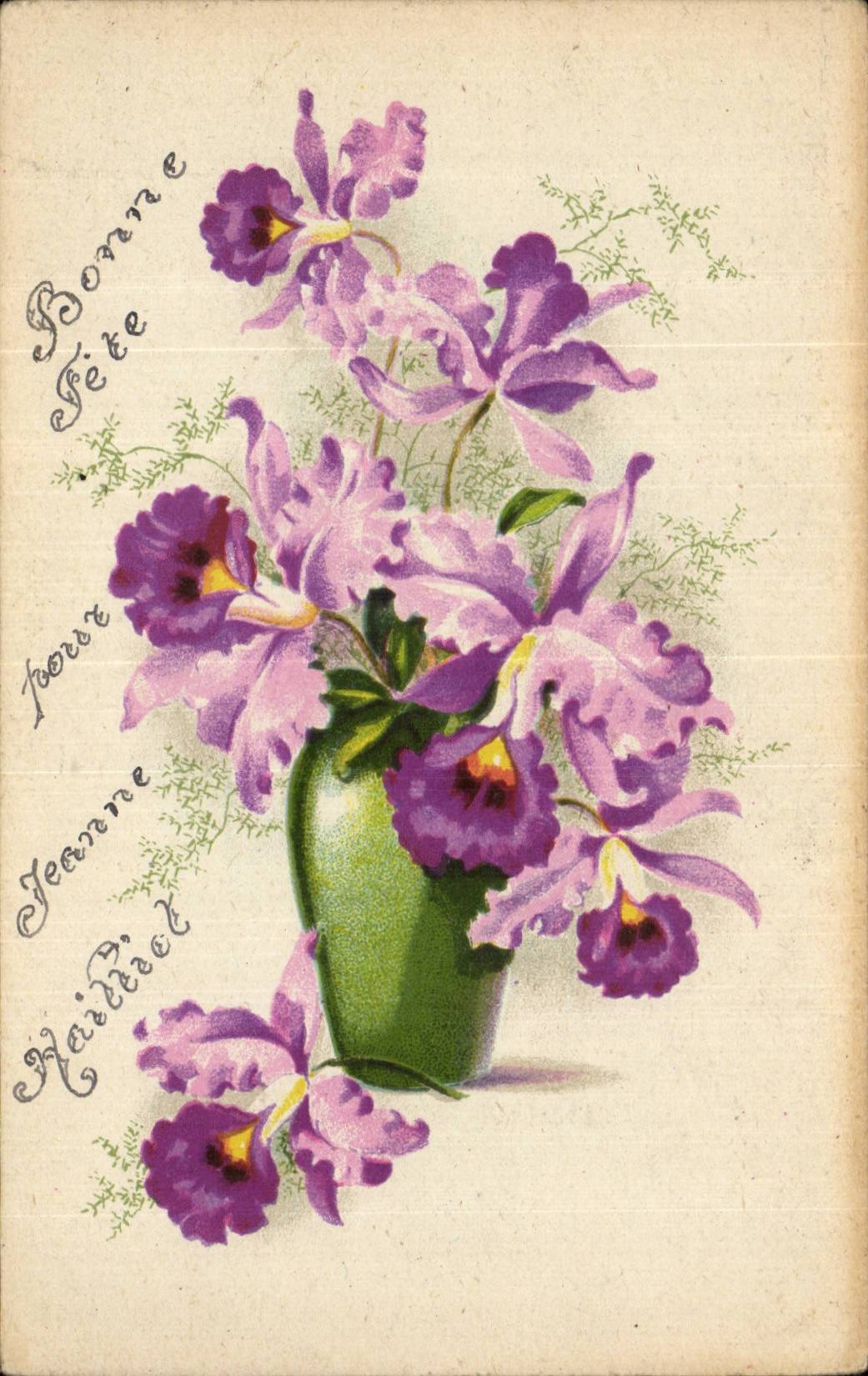 Fetes - Bonne Fete - Iris - Happy Birthday - CPA 