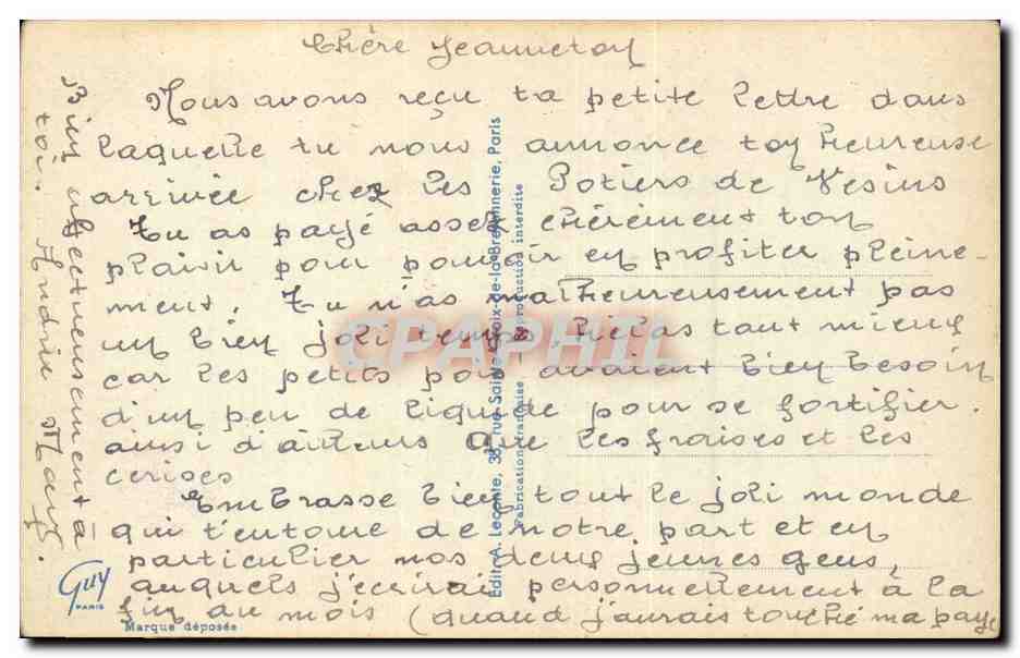 Fetes - Bonne Fete - Iris - Happy Birthday - CPA  — Rückseite