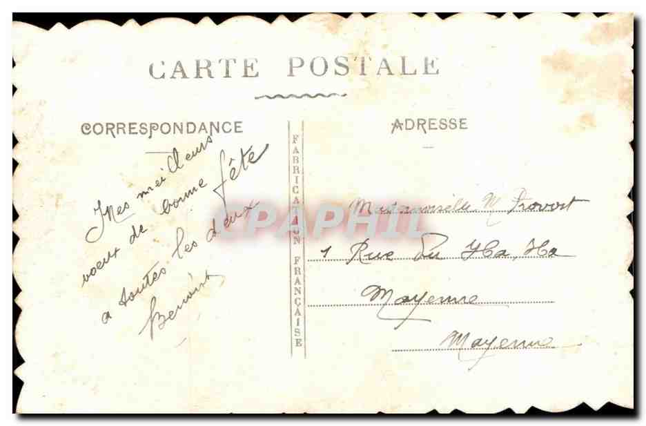 Fleurs - Flowers - coeur - heart - embossed - relief - CPA  — Rückseite