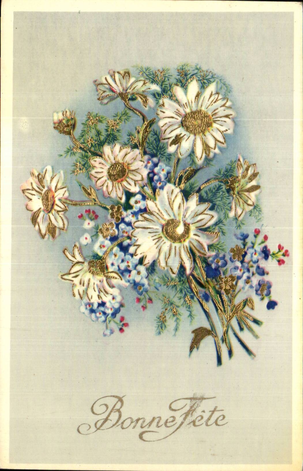 Fleurs - Flowers - Bonne Fete - CPA 