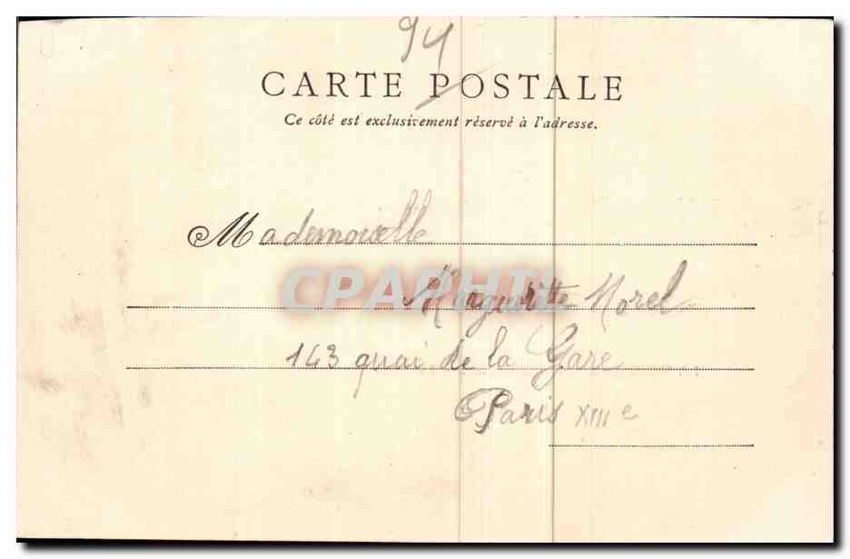 CPA La Varenne Chenneviere Le pont — Rückseite