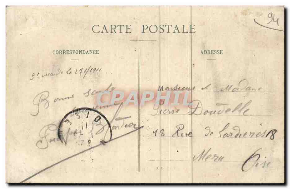 CPA Creteil Les arbres geants — Rückseite