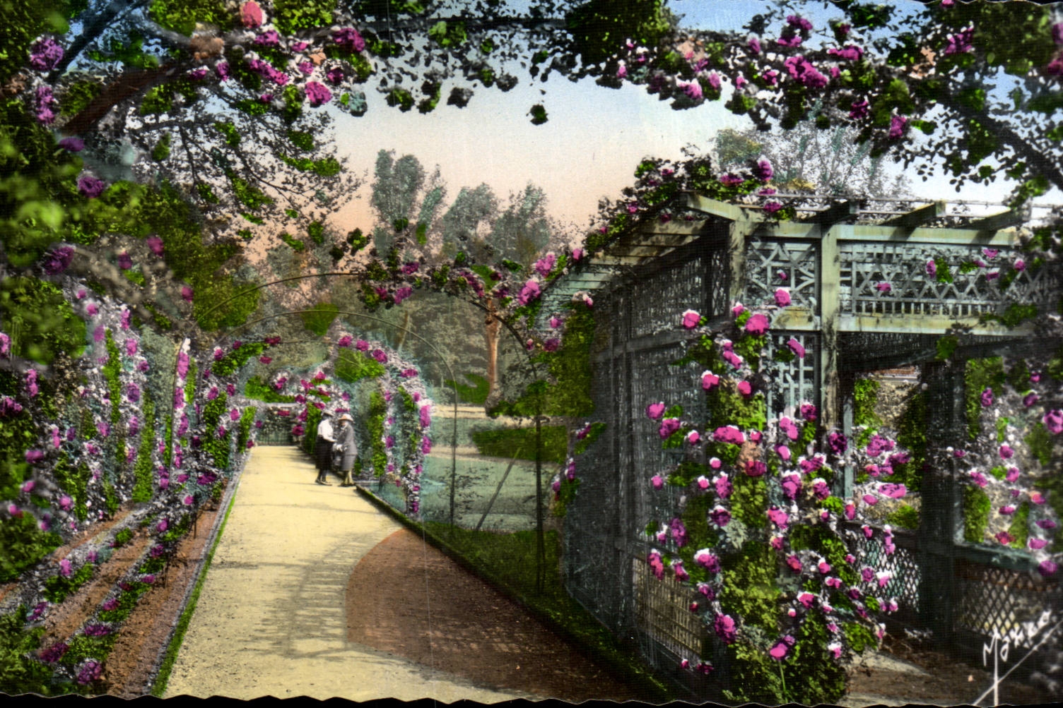 Roseraie de l'Hay les Roses- Allee des Arceaux - CPA 