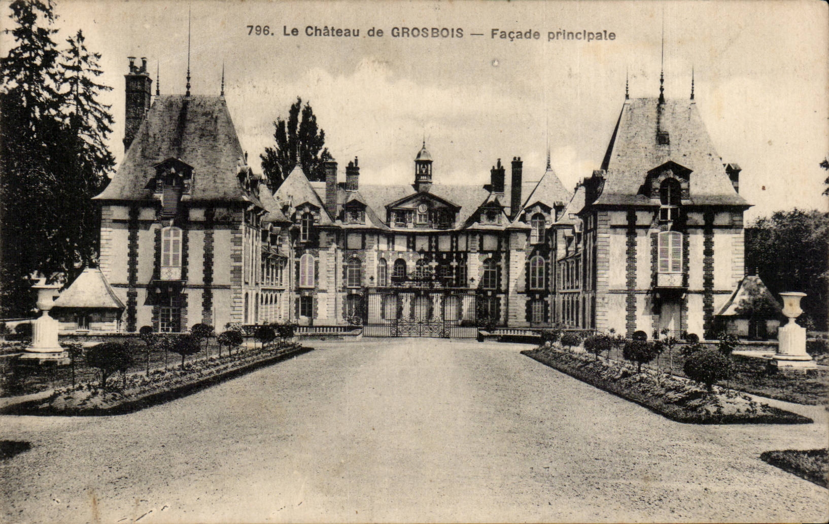 Chateau de Grosbois - Facade Principale - CPA 