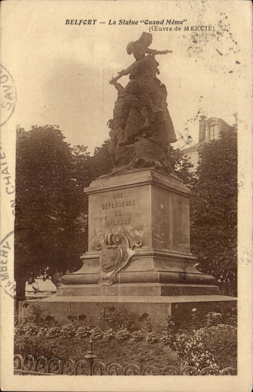 Belfort - La Statue Quand Meme CPA 