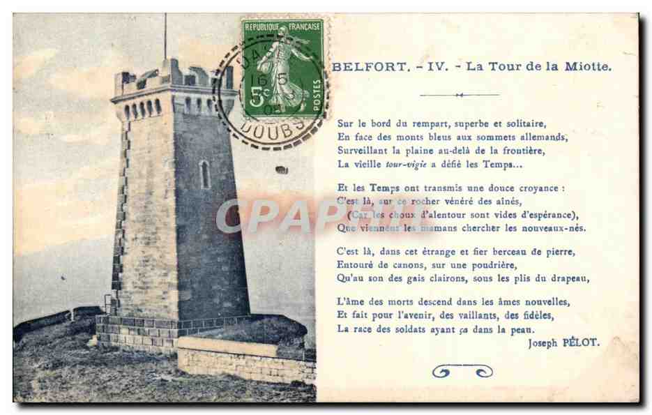 Belfort - La Tour de la Miotte CPA 