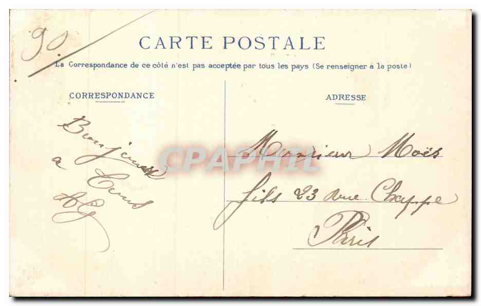 Belfort - La Tour de la Miotte CPA  — Verso