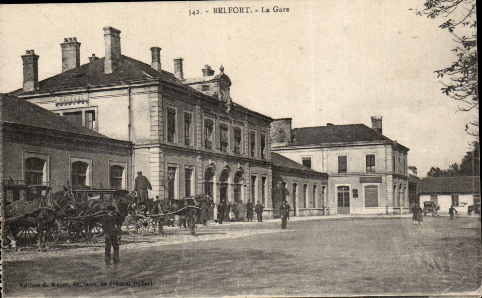 Belfort - La Gare — Édition S. Mayer, 49, laub. de France, Belfort