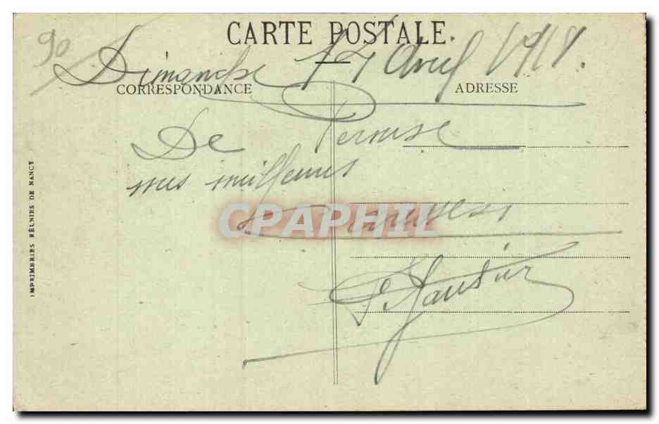 Belfort - La Gare — Édition S. Mayer, 49, laub. de France, Belfort — Verso
