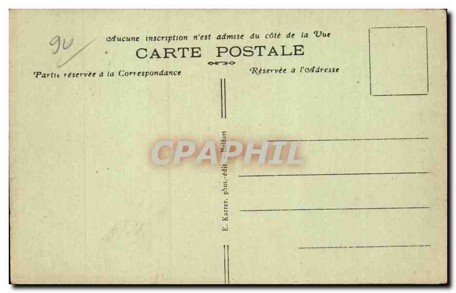 Belfort - Monument Quand Meme CPA  — Verso