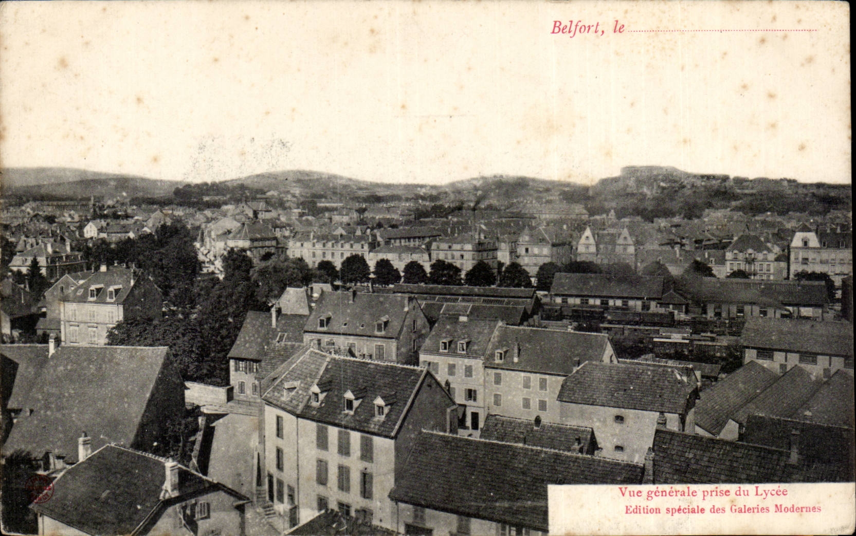 Belfort - Vue Generale prise du Lycee CPA 
