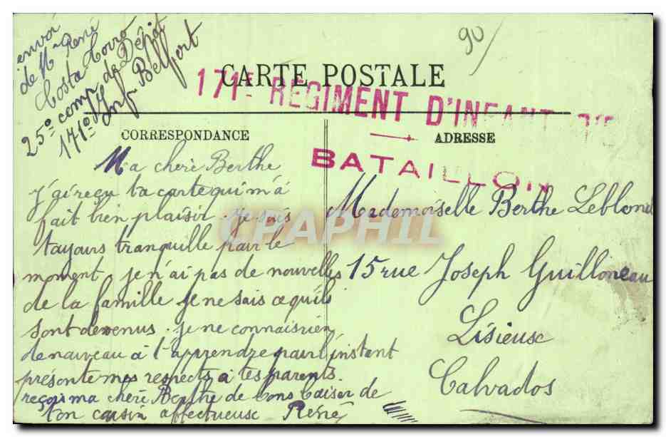 Belfort - Le Nouveau Pont CPA  — Verso